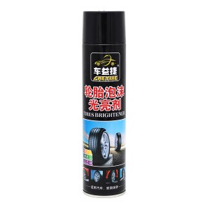 Factory For Factory Price Tire Wax Brightener Foam Wipe-Free Cleaning Waterproof Care Car Tire Bright Lasting Foam Cleaner